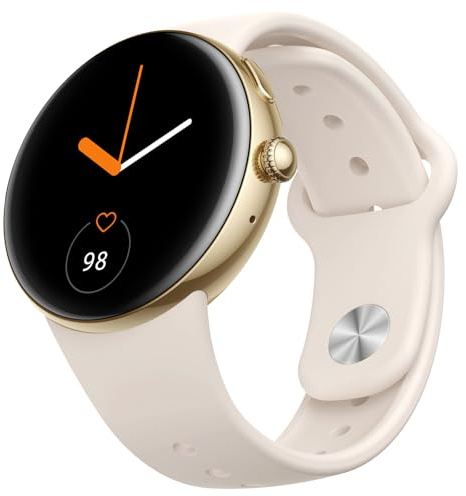 Parsonver Reloj Inteligente, AMOLED Pantalla de Siempre Activa, Llamadas Bluetooth, Dos Correas, Smartwatch con 120+ Deportes Integradas, Monitor de Frecuencia Cardíaca y Sueño (Oro champán, 43 mm)