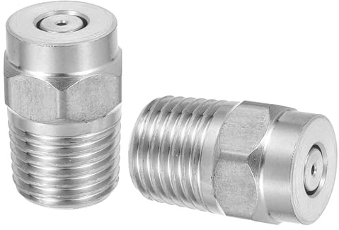 QUARKZMAN 2 stycken spraymunstycken spetsar tryckmunstycke – 040 munstyckshål, 0 grader – adapter för högtryckstvätt – högtryckstvättmunstycken för biltvätt och ombyggnad av vattenledningar i hemmet