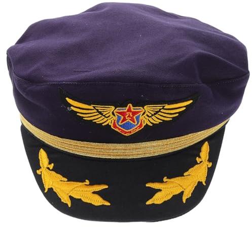 ifundom Cappello Capitano Per Bambini Regolabile Berretto Da Marinaio Con Ricamo a Fili Cappello Capitano Cosplay Per Festa Halloween Natale Performance Da Palcoscenico E Gioco Di Ruolo