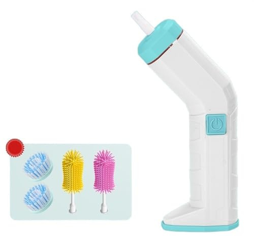 KRXSOBNV, può spazzolare l'interno e l'esterno delle Scarpe, lavascarpe Portatile manufatto, Scarpa elettrica Portatile e Ricaricabile Poli,Lucidascarpe Elettrico(White)