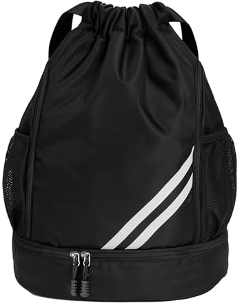 Wriligel, Borsa da Palestra Impermeabile Pieghevole, Borsa Sportiva Uomo Donna e Bambini, Con Compartimento per Scarpe Separato, Tasca Principale e Tasca Interna, Borse da Palestra per Basket, Calcio