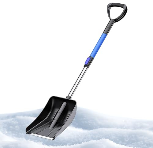 Schneeschieber, Ergonomische Teleskop-Gartengeräte Verstellbar Schneeschaufel Metall Schneeschaufel Für Winter Outdoor Haus Garage Deck Hof Garten Rasen Reinigung Ausgraben LKW