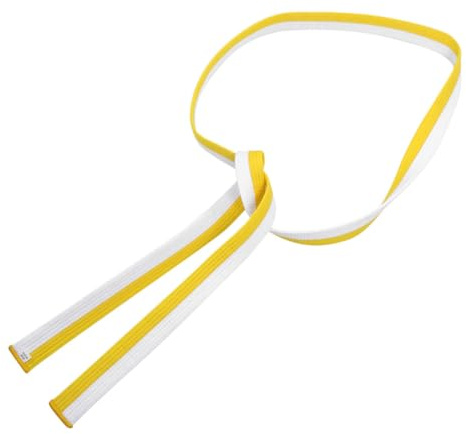 CHILDWEET Cinturón de Taekwondo Amarillo de Algodón Ligero Resistencia Abrasión para Entrenamiento y Competencias de Artes Marciales