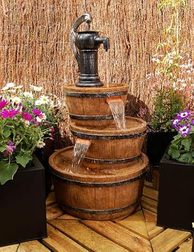 Primrose Fontaine à Trois Etages - Tonneau en Résine