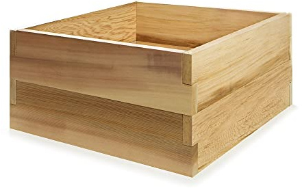 All Things Cedar Raised Garden Box, 2' Square 2-Tier Planter Bed, Western Red Cedar Build