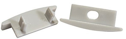 Alumino Endkappen-Set (2x Endkappen) für das LED-Aluprofil Rhein grau