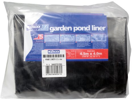 HOZELOCK - Bâche de Bassin Taille L (4,5m X 4m) : Idéal pour Fond de Bassin et Piscine Koï de large Taille, Liner Robuste et Durable [3463T0155]