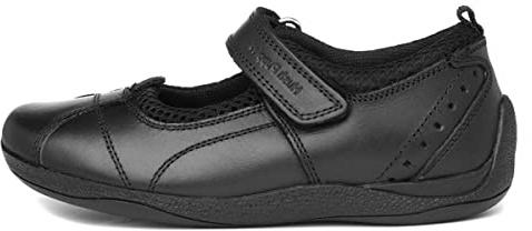 Hush Puppies Girls Cindy Senior Mary Jane, Black, 3 UK