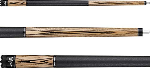 Viper by GLD Products Elemental 58 2-Piece Billiard/Pool Cue, Natural Ash with Wood Grain, 19 Ounce,Brown,50-0853-19
