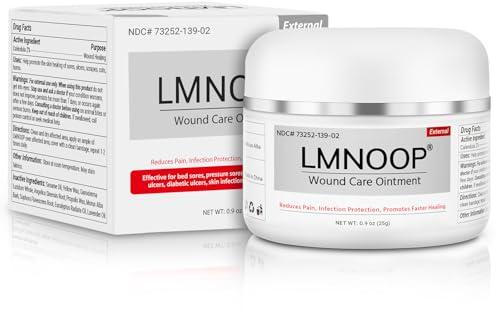 LMNOOP Bed Sore Cream, Organic Bedsore Ointment, Bed Sores Treatment, Fast Wound Healing & 24 hr Infection Protection Wound Care Ointment for BedSores, Pressure Sores, Diabetic & Venous Ulcers
