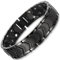 RainSo Herren Edelstahl Steel Schwarzes Magnetarmband, lindert Arthritis-Schmerzen. Käufer, die für professionelle Fitness-Männer geeignet sind, nennen es das beste Geschenk für den Vatertag.