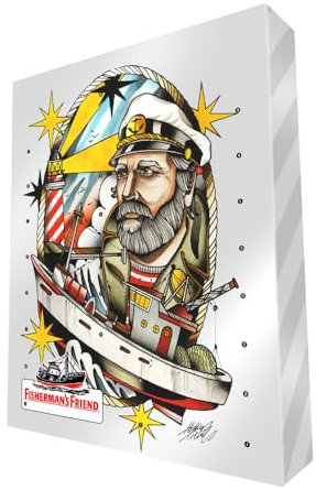 Fisherman's Friend Adventskalender 2024, 24 Türchen mit einem Mix aus verschiedenen Sorten, recyclebar & vegan, Bonbons für frischen Atem, 1 x 530g