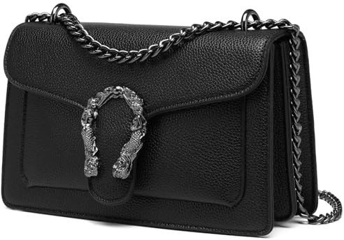 Travistar - Bolso bandolera para mujer - Bolso bandolera pequeño - Bolso bandolera - Bolso bandolera - Bolso de noche - Bolso de la ciudad - Cuero - Sólido - Multifunción, T019-negro, Utilidad