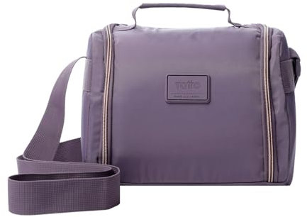 TOTTO - Bolsa Térmica Porta Alimentos 9 L, Modelo Tracer 2, Bolsa Comida Trabajo, Apertura 180º, Asa de Mano, Correa Ajustable, Pasador para Mochila con Ruedas, Fácil de Limpiar, Color Montana Grape