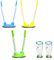Freezer Bag Stand,3 Food Bag Holders,Food Storage Bags Clips Stands,Plastic Reusable Freezer Bag Racks Holders, Food Prep Bag Holders Stands