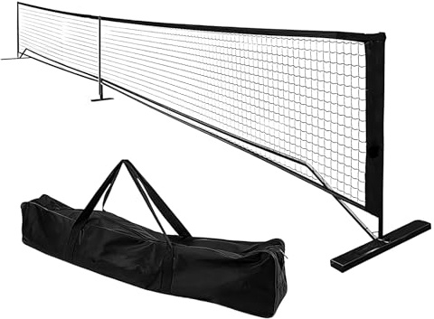 Kit de filet de badminton | Filet de volleyball pour l'extérieur | Filet de sport de loisirs idéal pour le tennis | Filet d'exercices de tennis amovible 9,5 kg avec sac de transport 22 pieds pour