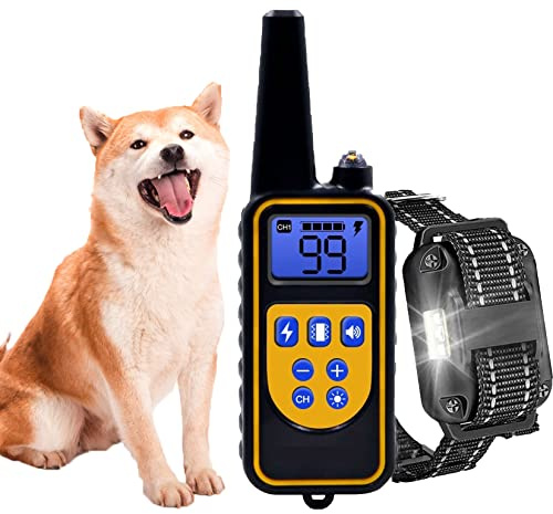 New Interaktives Führungshalsband, Hundespielzeug, wasserdicht, DREI Modi, geeignet für Verschiedene Hundegrößen (d14)