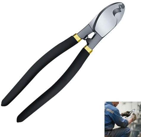 8 Inch Cable Wire Cutters 210mm, Copper Wire Cutting Tools High Carbon Steel, Chrome Vanadium Pliers with Anti-Slip Handle for Aluminum, Stripping Shears Heavy Duty for DIY Crafts Electrical Work