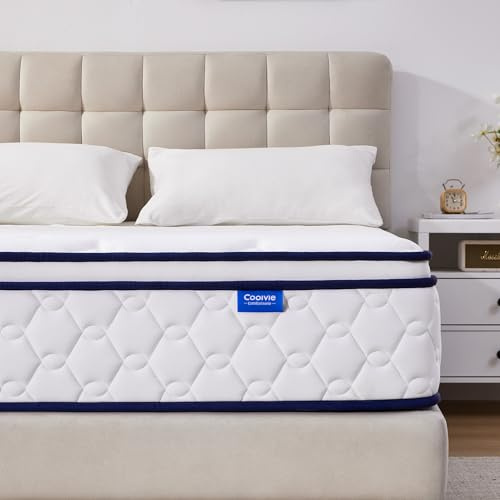 Coolvie Madrass 160 x 200 cm, 7-zons ortopedisk fickfjädermadrass hårdhetsgrad H3, höjd 25 cm, madrasser med komfortskum, Öko-Tex certifierad | Ortopedisk komfort med 7 zoner, anti-förskjutning, mjukt skum, Oeko-Tex-certifierad