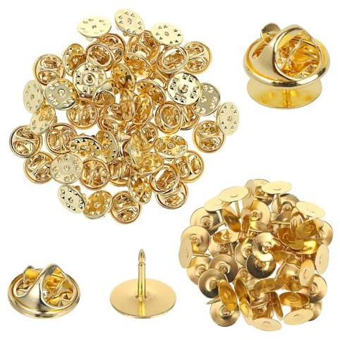 Funngy Cierres de Mariposa,50 PCS Alfileres de Embrague de Mariposa Mariposa Clutch Metal Pin Imperdibles para Broches Cierre de Clip para DIY Manualidades y Joyería Tachuelas Corbata