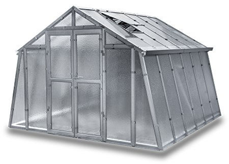 Gewächshaus Kärnten aus verzinktem Stahlblechprofilen und Nörpelglas, Breite 2,76 m x Länge 6,05 m = 16,70 m²