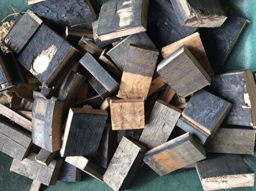 forestfox Oak Whiskey Barrel Chunks BBQ Smoking Wood Chunks Smoker Bourbon Blocks 5kg