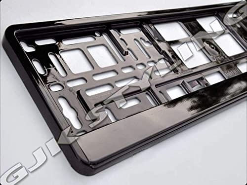 2 Kennzeichenhalter | SCHWARZ | Metallic | Hochglanz | KLAVIERLACK | 520 x 110 | DHL Schnellversand