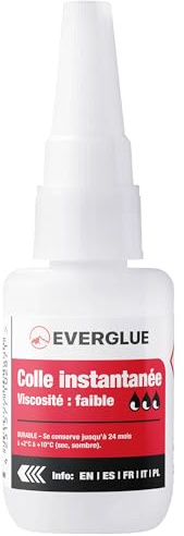EVERGLUE superlim tunnflytande för exakt limning och snabba reparationer – extra starkt snabbtorkande och flytande utan att droppa superlim låg viskositet 20 g lång hållbarhet