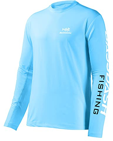 BASSDASH Fishing T Shirts for Men UV Sun Protection UPF 50+ Long Sleeve Tee T-Shirt