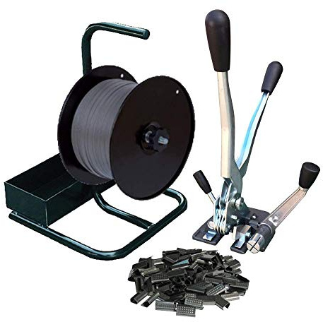 BUD - KIT REGGITURA REGGETTA 12 mm 900 m TENDIREGGIA MANUALE + SIGILLI + PORTA ROTOLO