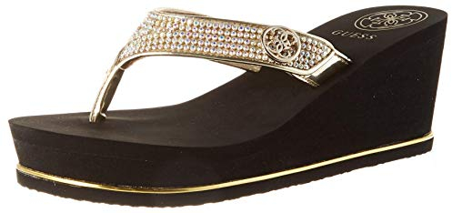 GUESS Damen Gwsarraly4 Zehentrenner, (gold), 39.5 EU