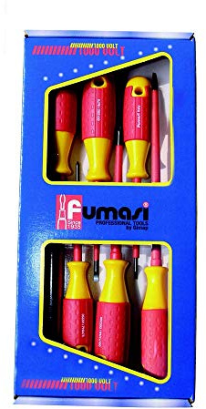 Set da 6 cacciaviti Fumasi viti tipo Phillips® e taglio giraviti isolati 1000 V IEC 60900