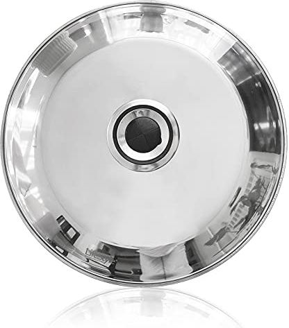 Tapa volteatortillas de acero inoxidable, tapa para sartén o para tortillas, ideal para dar la vuelta a tortillas, tapadera cocina de acero inoxidable, tapa para ollas o para tapar platos (26 CM)