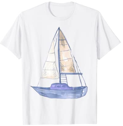 Velero con dibujo de barco, idea de regalo para deportistas acuáticos marineros Camiseta