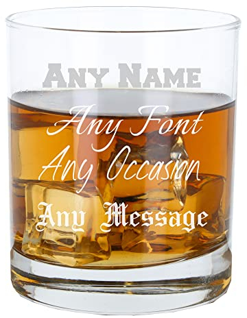 Always Looking Good Personalised Engraved Whiskey Tumbler Glass Whisky Lowball Tumbler Glasses Personalised Gifts for Men Birthday Christmas Anniversary Wedding Gift Personalise (Any Text, Lav)