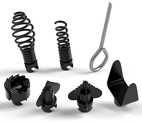 FEITON 7PCS Drain Cleaner Combination Cutter Head Set,16mm Manganese Steel Spring Automatic Locking Drain Dredging Cutter Head Accessories for Drain Cleaning Machines