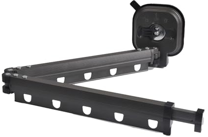 Longzhuo Wäscheständer Versenkbar, Wäscheständer Wand Ausziehbar, Ausziehbarer Wäscheständer mit Saugnapf, Starke Tragfähigkeit für Balkon, Schlafzimmer, Badezimmer, Wäsche (2-Fach)