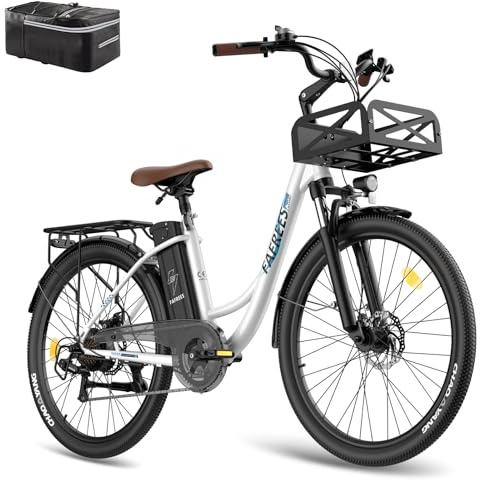 Fafrees F26 Lasting [Offiell] E-cykel män 26 tum 36 V 20,3 AH-batteri, E-cykel kvinnor 250 W, elcyklar max. 25 km/h, E cykel Shimano 7, E mountainbike, City Ebike 120 kg för vuxna