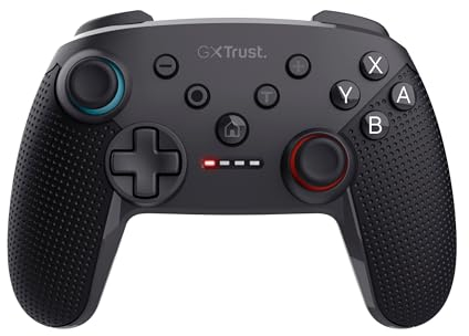 Trust Gaming GXT 1246 Muta Wireless Nintendo Switch Controller Bluetooth, 15h Playtime Rechargeable Battery, Play&Charge Cable, Dual Shock Vibration, Motion Controls, Switch Lite/OLED, Black