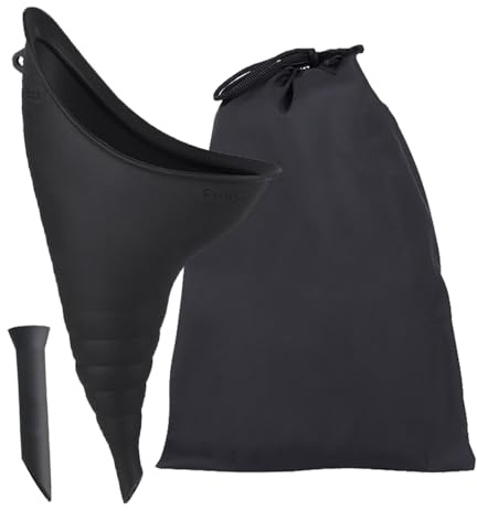 Urinoir féminin pour Femme, Urinoir portatif étanche réutilisable, Urinoir Femelle à Entonnoir en Silicon Portable pour Pipi Debout avec Sacs à Cordon de Serrage, pour Les Voyages, Activités, Camping