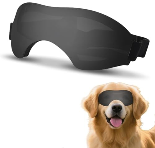 XFSRG Occhiali da Sole per Cani di Taglia Grande con Lenti a Specchio Colorate Occhiali Protettivi per Moto e Attività Outdoor Accessori per Cani di Taglia Media e Grande (Nero)