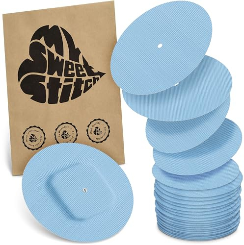 MySweetStitch – 10–25× Cerotto Simplera rotondo, overpatch Ø 70 mm, delicato sulla pelle, impermeabile e traspirante (Azzurro ghiaccio, 25)