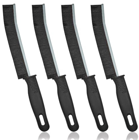 4 Piezas Limpieza de Grietas de Cerdas Duras,Cepillo Limpia Juntas para Baldosas del Suelo, Cepillo Limpieza Hogar, Cepillos Cerdas Duras, Adecuado para Inodoros, Cocinas y Ranuras de Ventanas
