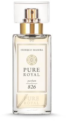 PURE ROYAL 826 Perfume Femenino 50 ml – Aldehídos & Bergamota – Lirio del Valle, Jazmín & Ylang-Ylang – Iris y Almizcle – Fragancia Floral Clásica 20%