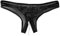 inlzdz Perlen String Damen Spitze Unterwäsche Perlenstring Niedrig-Taille Nahtlose Schlüpfer Sexy Transparente Erotik Dessous Reizwäsche Schwarz OneSize