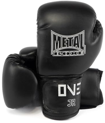 METAL BOXE - Guanti da boxe Initiation One, da ragazzo, nero