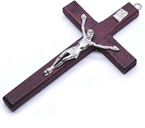 Crocifisso Croce Murale, Cattolico Incrocio di Legno Decorazione Parete, Gesù Cristiani Appeso a Parete per Casa Decorazione per Casa
