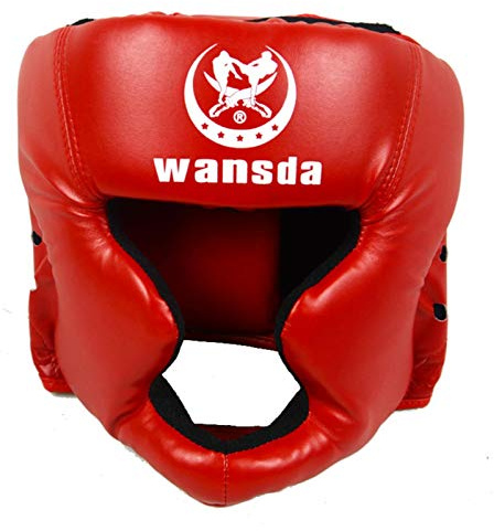 Casco De Boxeo MMA Ajustable - Protector De Cabeza De Cuero PU para Muay Thai, Judo, Kickboxing - Profesional Fighting Head Guard Sparring