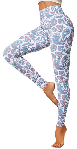Flyily långa yogabyxor dam, sportleggings, löpning, tights, hög midja, stretchiga, fitnessbyxor