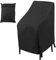 Fundas para Sillas Jardin Exterior, 210D Oxford Impermeable Funda Protectora para Sillas Apilables de Jardín, Anti Viento Anti UV, Funda Protectora para Silla de Playa Patio Exteriores (114x85x65 cm)